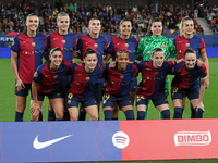 The FC Barcelona team plays during the match between FC Barcelona Women and SD Eibar Women, corresponding to week 8 of the Liga F, at the Jo...