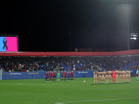 A minute of silence takes place for the victims and those affected by the DANA in Valencia, before the match between FC Barcelona Women and...