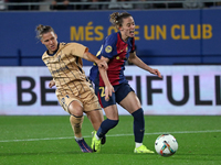 Annelie Leitner commits a penalty on Ona Batlle during the match between FC Barcelona Women and SD Eibar Women, corresponding to week 8 of t...