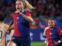 Alexia Putellas celebrates a goal during the match between FC Barcelona Women and SD Eibar Women, corresponding to week 8 of the Liga F, at...