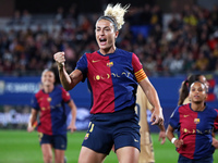 Alexia Putellas celebrates a goal during the match between FC Barcelona Women and SD Eibar Women, corresponding to week 8 of the Liga F, at...