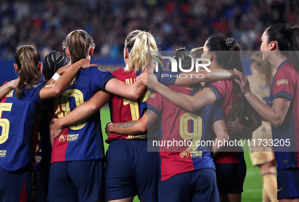 Alexia Putellas celebrates a goal during the match between FC Barcelona Women and SD Eibar Women, corresponding to week 8 of the Liga F, at...