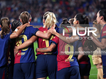 Alexia Putellas celebrates a goal during the match between FC Barcelona Women and SD Eibar Women, corresponding to week 8 of the Liga F, at...