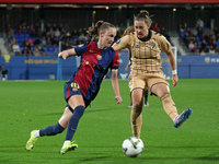 Caroline Graham Hansen and Annelie Leitner play during the match between FC Barcelona Women and SD Eibar Women, corresponding to week 8 of L...