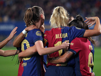 Alexia Putellas celebrates a goal during the match between FC Barcelona Women and SD Eibar Women, corresponding to week 8 of the Liga F, at...