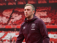 Jarrod Bowen of West Ham United participates in the Premier League match between Nottingham Forest and West Ham United at the City Ground in...