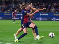 Caroline Graham Hansen and Eider Arana play during the match between FC Barcelona Women and SD Eibar Women, corresponding to week 8 of the L...