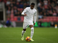 Isaiah Jones of Middlesbrough plays during the Sky Bet Championship match between Middlesbrough and Coventry City at the Riverside Stadium i...