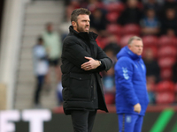 Middlesbrough Head Coach Michael Carrick is present during the Sky Bet Championship match between Middlesbrough and Coventry City at the Riv...