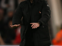 Middlesbrough Head Coach Michael Carrick gestures during the Sky Bet Championship match between Middlesbrough and Coventry City at the River...