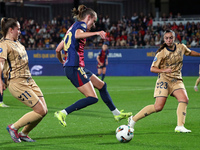 Caroline Graham Hansen and Laura Fernandez play during the match between FC Barcelona Women and SD Eibar Women, corresponding to week 8 of t...