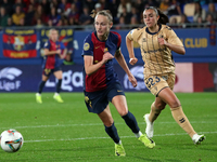 Caroline Graham Hansen and Eider Arana play during the match between FC Barcelona Women and SD Eibar Women, corresponding to week 8 of the L...