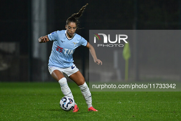 Eleonora Goldoni of S.S. Lazio is in action during the 8th day of the Serie A Femminile eBay Championship between S.S. Lazio and F.C. Como a...