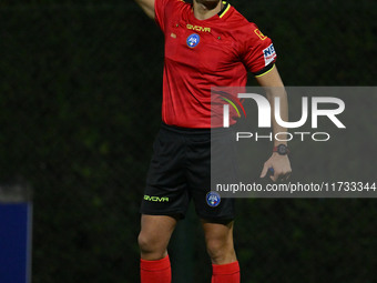 Referee Gianmarco Vailati officiates during the 8th day of the Serie A Femminile eBay Championship between S.S. Lazio and F.C. Como at the M...