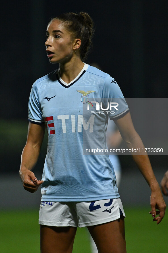 Eleonora Goldoni of S.S. Lazio participates in the 8th day of the Serie A Femminile eBay Championship between S.S. Lazio and F.C. Como at th...