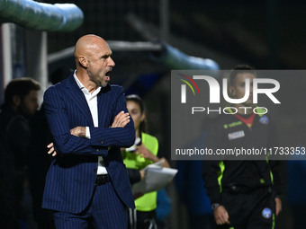 Stefano Sottili coaches F.C. Como Women during the 8th day of the Serie A Femminile eBay Championship between S.S. Lazio and F.C. Como at th...