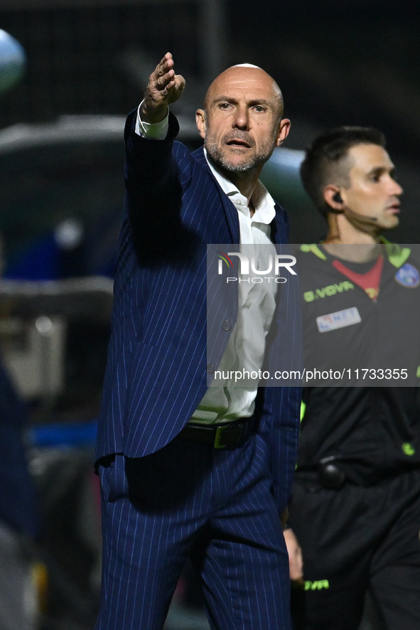 Stefano Sottili coaches F.C. Como Women during the 8th day of the Serie A Femminile eBay Championship between S.S. Lazio and F.C. Como at th...