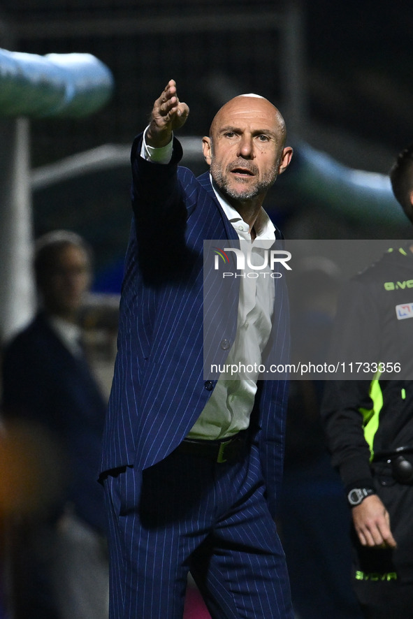 Stefano Sottili coaches F.C. Como Women during the 8th day of the Serie A Femminile eBay Championship between S.S. Lazio and F.C. Como at th...