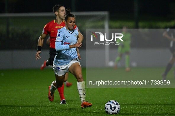 Elisabetta Oliviero of S.S. Lazio is in action during the 8th day of the Serie A Femminile eBay Championship between S.S. Lazio and F.C. Com...