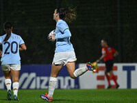 Clarisse Le Bihan of S.S. Lazio celebrates after scoring the goal of 1-2 during the 8th day of the Serie A Femminile eBay Championship betwe...