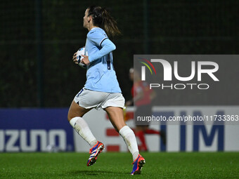 Clarisse Le Bihan of S.S. Lazio celebrates after scoring the goal of 1-2 during the 8th day of the Serie A Femminile eBay Championship betwe...