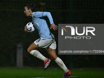 Clarisse Le Bihan of S.S. Lazio celebrates after scoring the goal of 1-2 during the 8th day of the Serie A Femminile eBay Championship betwe...