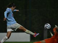 Clarisse Le Bihan of S.S. Lazio scores the goal for 1-2 during the 8th day of the Serie A Femminile eBay Championship between S.S. Lazio and...