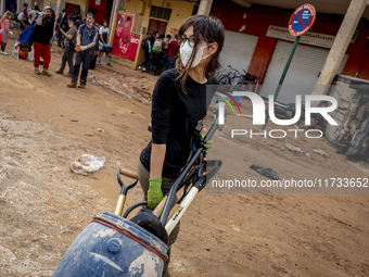 Thousands of volunteers participate in cleaning the areas affected by the floods of October 29 in Valencia. Towns such as Massanassa, Alfafa...