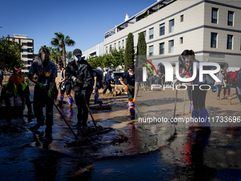 Thousands of volunteers participate in cleaning the areas affected by the floods of October 29 in Valencia. Towns such as Massanassa, Alfafa...