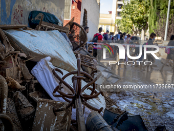 Thousands of volunteers participate in cleaning the areas affected by the floods of October 29 in Valencia. Towns such as Massanassa, Alfafa...