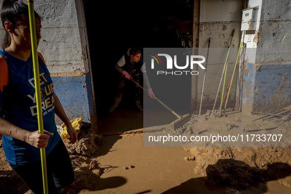 Thousands of volunteers participate in cleaning the areas affected by the floods of October 29 in Valencia. Towns such as Massanassa, Alfafa...