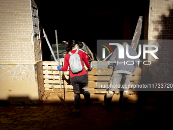 Thousands of volunteers participate in cleaning the areas affected by the floods of October 29 in Valencia. Towns such as Massanassa, Alfafa...