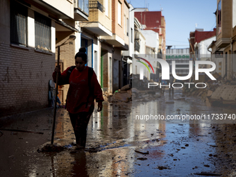 Thousands of volunteers participate in cleaning the areas affected by the floods of October 29 in Valencia. Towns such as Massanassa, Alfafa...