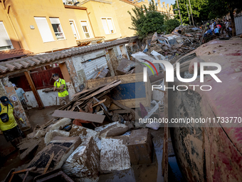 Thousands of volunteers participate in cleaning the areas affected by the floods of October 29 in Valencia. Towns such as Massanassa, Alfafa...