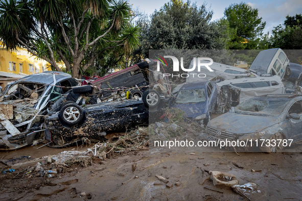 Thousands of volunteers participate in cleaning the areas affected by the floods of October 29 in Valencia. Towns such as Massanassa, Alfafa...