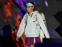 RIYADH, SAUDI ARABIA - NOVEMBER 02: Kazakhstan's Elena Rybakina arrives ahead of her match against Jasmine Paolini of Italy, at the 2024 WTA...