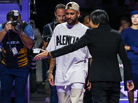 RIYADH, SAUDI ARABIA - NOVEMBER 02: 
Brazilian footballer Neymar arrives to meet tennis players Elena Rybakina of Kazakhstan and Jasmine Pao...