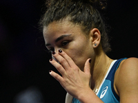 RIYADH, SAUDI ARABIA - NOVEMBER 02: Jasmine Paolini of Italy during her match against Kazakhstan's Elena Rybakina at the 2024 WTA Finals, pa...