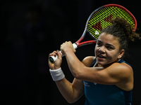 RIYADH, SAUDI ARABIA - NOVEMBER 02: Jasmine Paolini of Italy during her match against Kazakhstan's Elena Rybakina at the 2024 WTA Finals, pa...