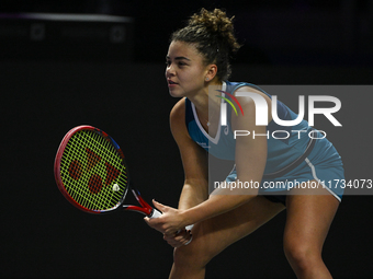 RIYADH, SAUDI ARABIA - NOVEMBER 02: Jasmine Paolini of Italy during her match against Kazakhstan's Elena Rybakina at the 2024 WTA Finals, pa...