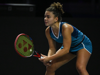 RIYADH, SAUDI ARABIA - NOVEMBER 02: Jasmine Paolini of Italy during her match against Kazakhstan's Elena Rybakina at the 2024 WTA Finals, pa...