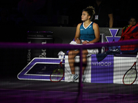 RIYADH, SAUDI ARABIA - NOVEMBER 02: Jasmine Paolini of Italy during her match against Kazakhstan's Elena Rybakina at the 2024 WTA Finals, pa...