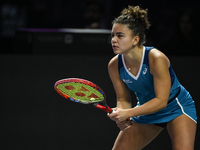 RIYADH, SAUDI ARABIA - NOVEMBER 02: Jasmine Paolini of Italy during her match against Kazakhstan's Elena Rybakina at the 2024 WTA Finals, pa...