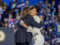 Kamala Harris, Cardi B. at a campaign rally four days before Election Day at Wisconsin State Fair Park Exposition Center in West Allis, Wisc...