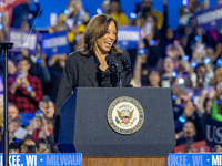 Vice President of the United States Kamala Harris delivered remarks at a campaign rally four days before Election Day at Wisconsin State Fai...