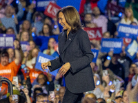 Vice President of the United States Kamala Harris delivered remarks at a campaign rally four days before Election Day at Wisconsin State Fai...