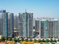 An aerial photo taken in Hangzhou, China, on November 3, 2024, shows a newly built commercial housing complex. According to the Ministry of...