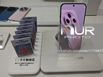 An OPPO Find X8 mobile phone is for sale at an OPPO store in Shanghai, China, on November 3, 2024. (