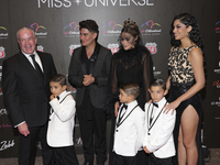 Raul Rocha and his family attend the red carpet for the Miss Universe Catrinas Gala at Antiguo Colegio de las Vizcainas in Mexico City, Mexi...