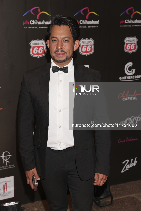 Jorge Aranda attends the red carpet for the Miss Universe Catrinas Gala at Antiguo Colegio de las Vizcainas in Mexico City, Mexico, on Novem...